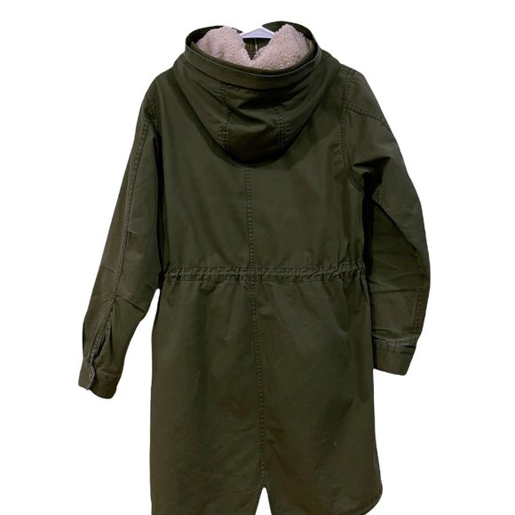 Uniqlo Modern Military-Style Parka - S, Army Green - Picture 3 of 7